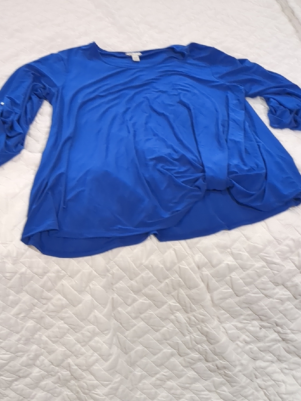 Elegant Blue Long-Sleeve  Women's Top Sz 14/16w